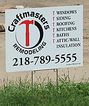 Contractor Lawn Sign Two Color On Stand