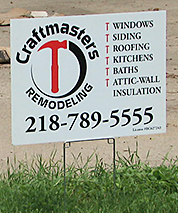 Contractor Lawn Sign Two Color On Stand