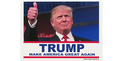 Trump Make America Great Again Thumbs Up Lawn Sign For Sale.
